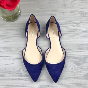 Zara D’orsay blue flats